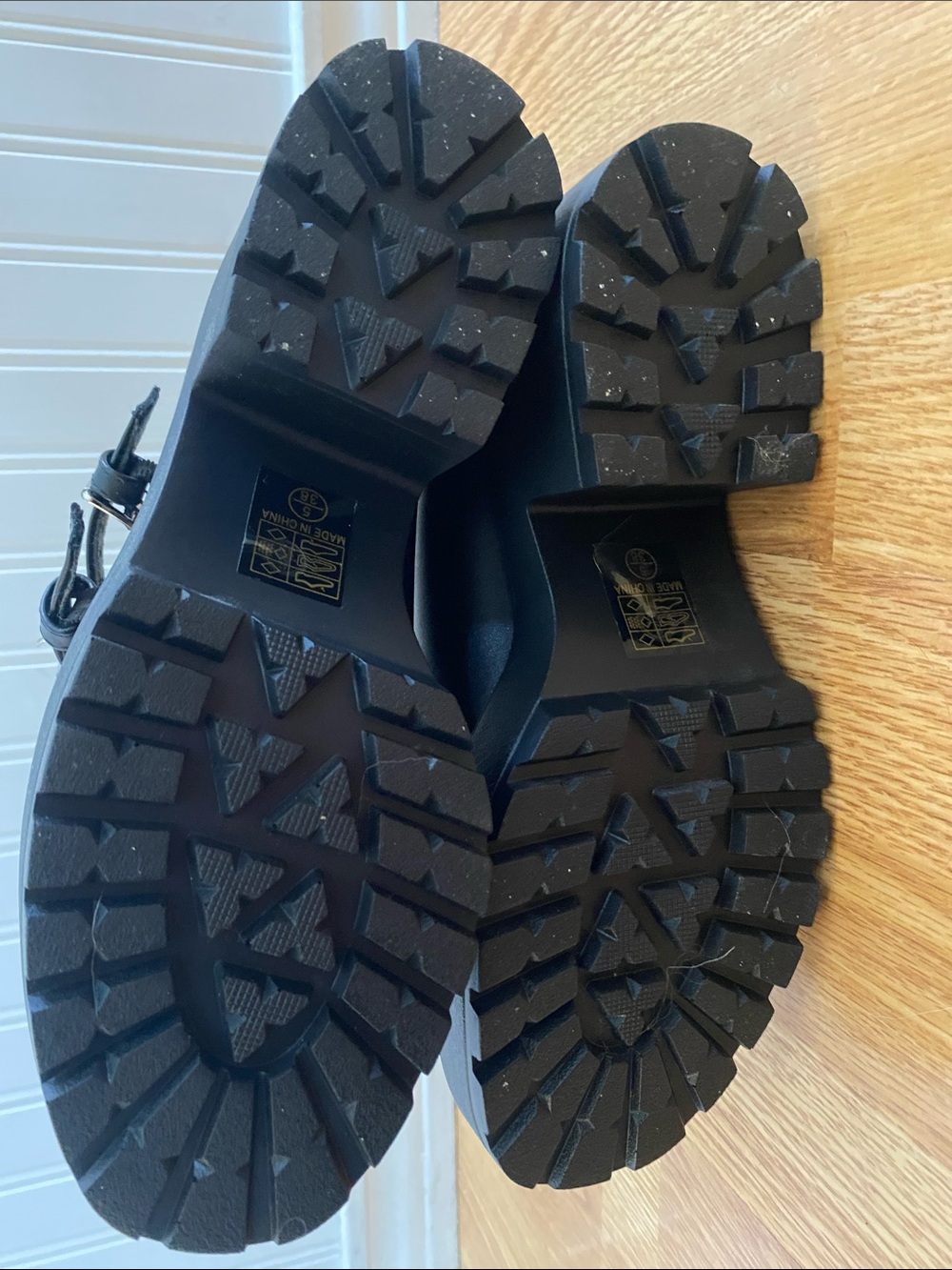 Black Platform Mary Jane Heels with Buckle Straps - Picture 5 of 5